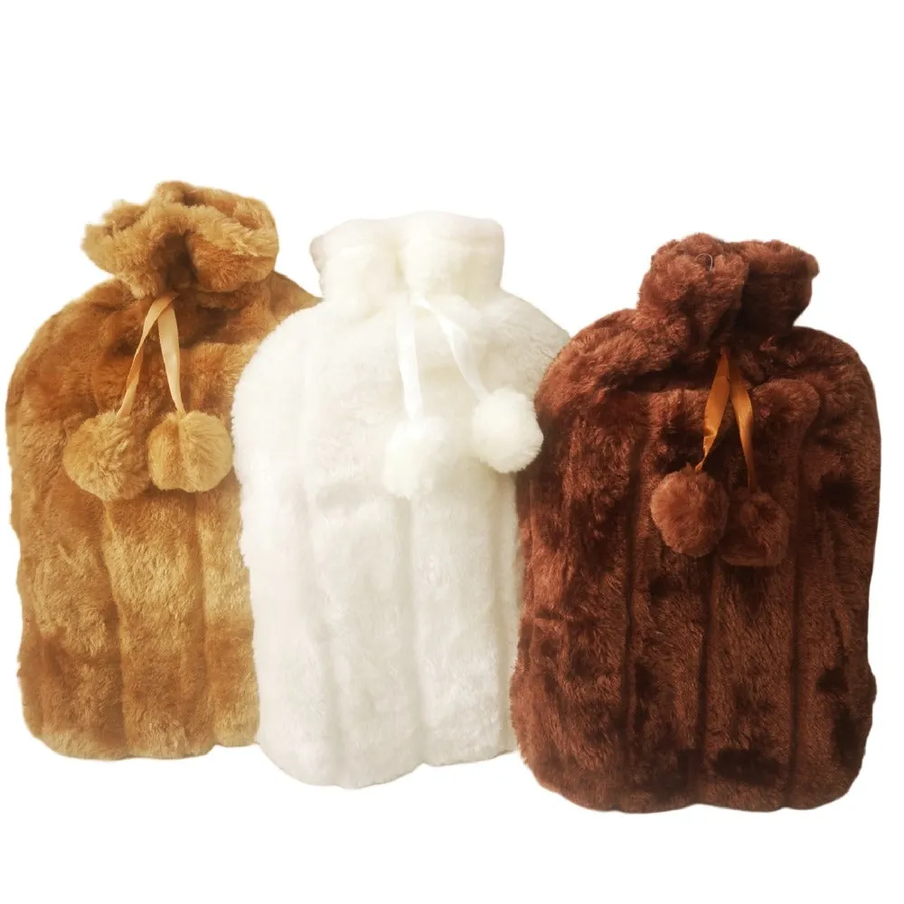 Cosy Fleece Hot Water Bottle Covers – Set of 3