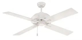 Craftmade SB52W4 - 52 Inch Ceiling Fan w/Blades & LED Light Kit White