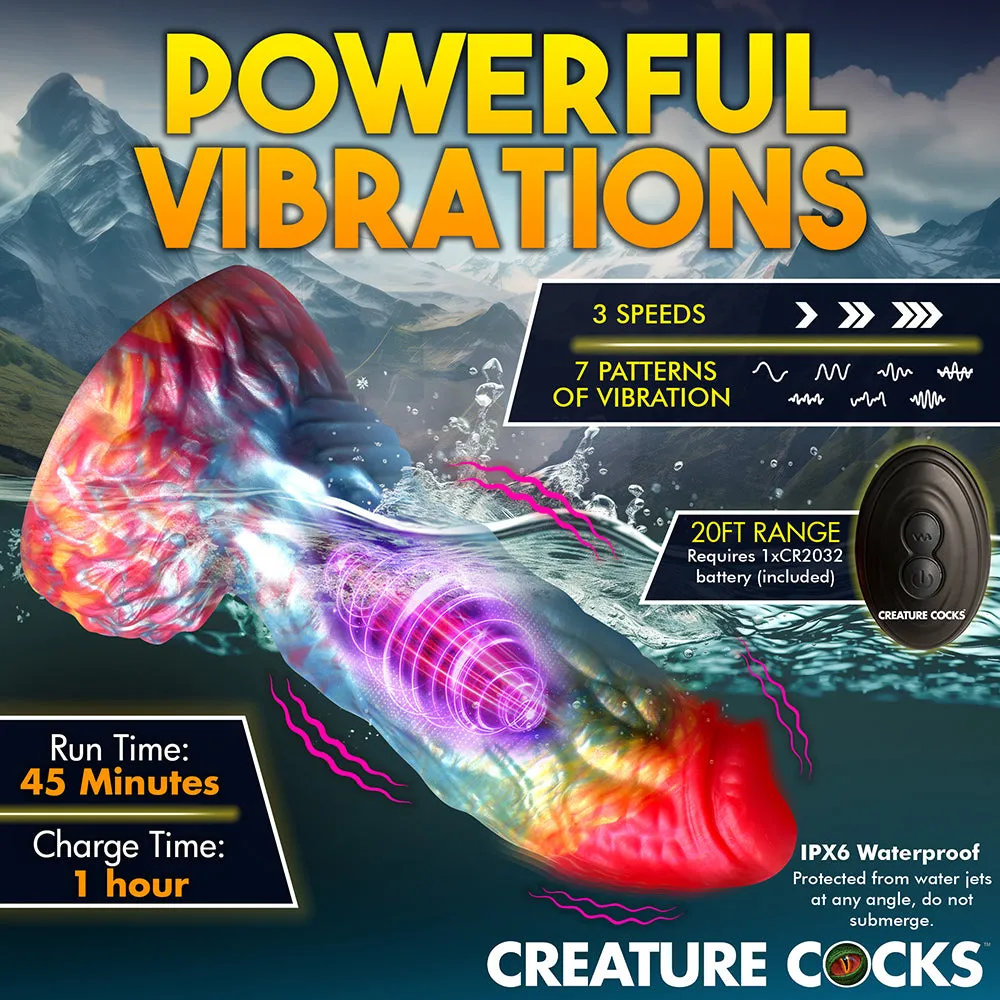 Creature Cocks Rainbow Phoenix Vibrating Silicone Dildo