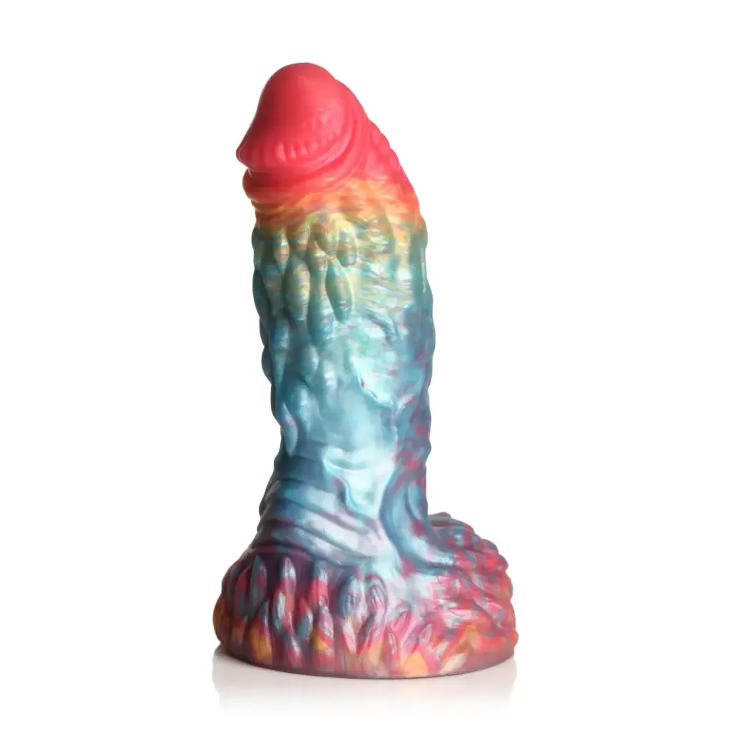 Creature Cocks Rainbow Phoenix Vibrating Silicone Dildo