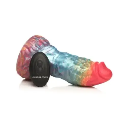 Creature Cocks Rainbow Phoenix Vibrating Silicone Dildo