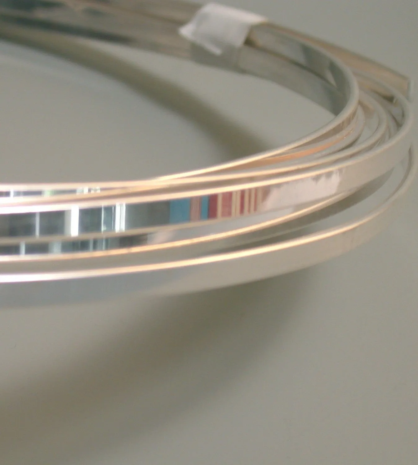 Cuff Sterling Silver, Thick Flat wire, 3 ft, 1/16 x 3/16 or 1.58 x4.7 6mm ,for bangle bracelets