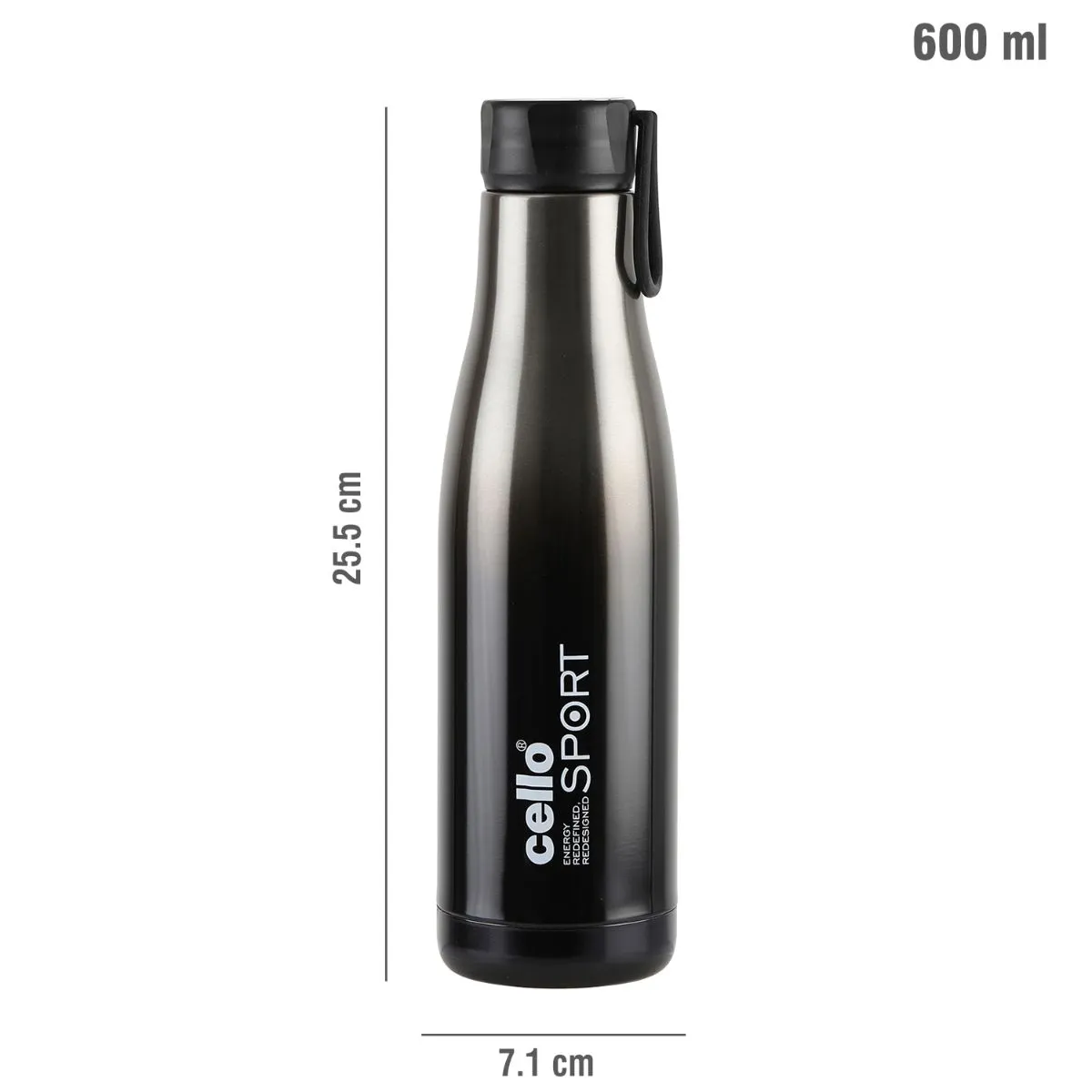 Dazzle Flask, Vacusteel Water Bottle, 600ml