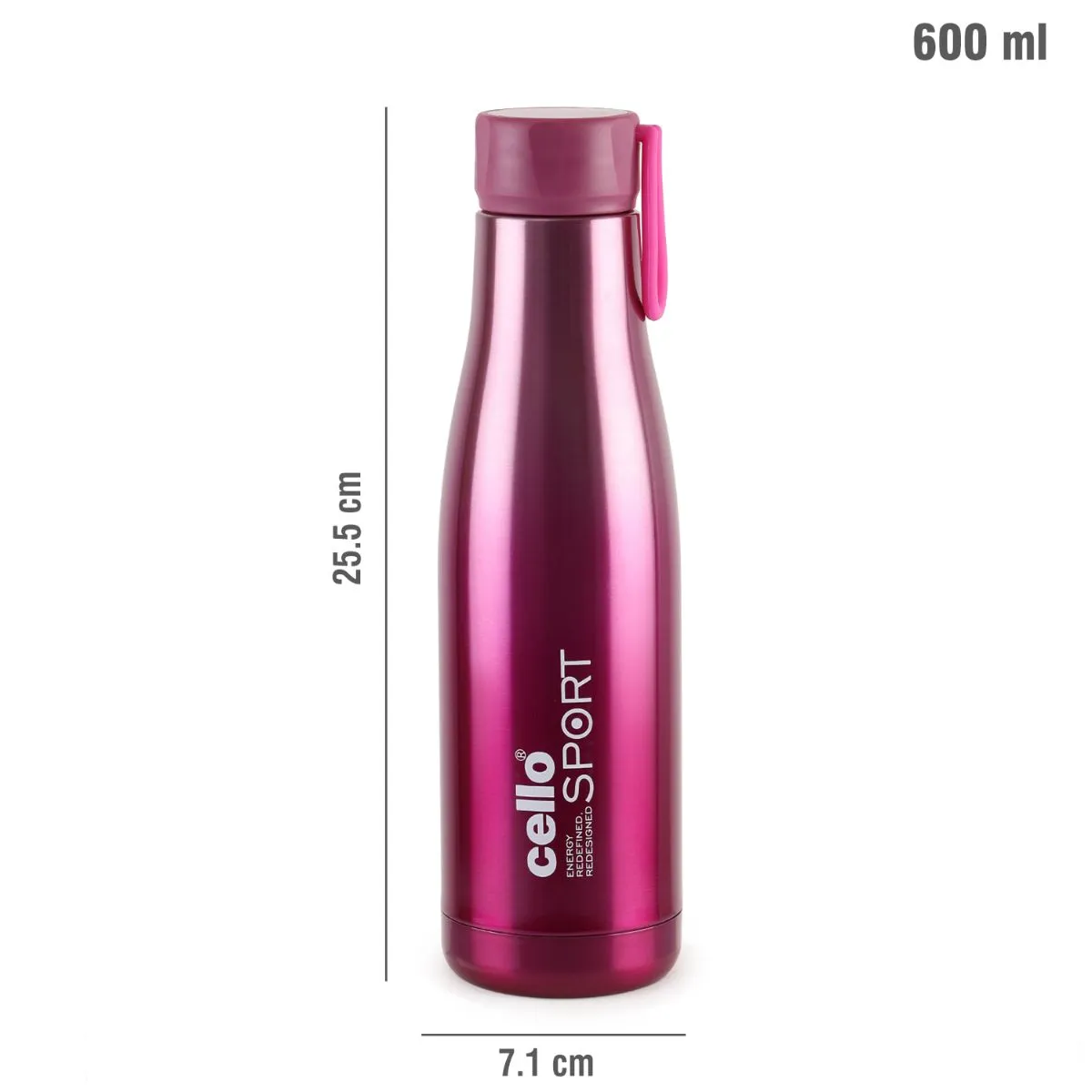 Dazzle Flask, Vacusteel Water Bottle, 600ml