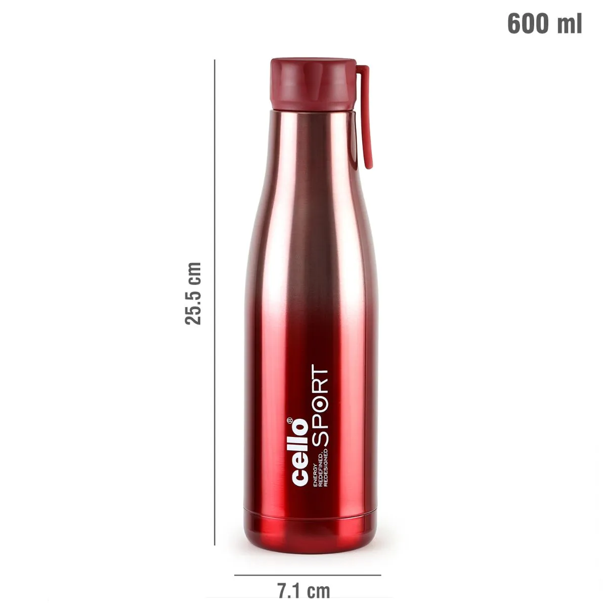 Dazzle Flask, Vacusteel Water Bottle, 600ml