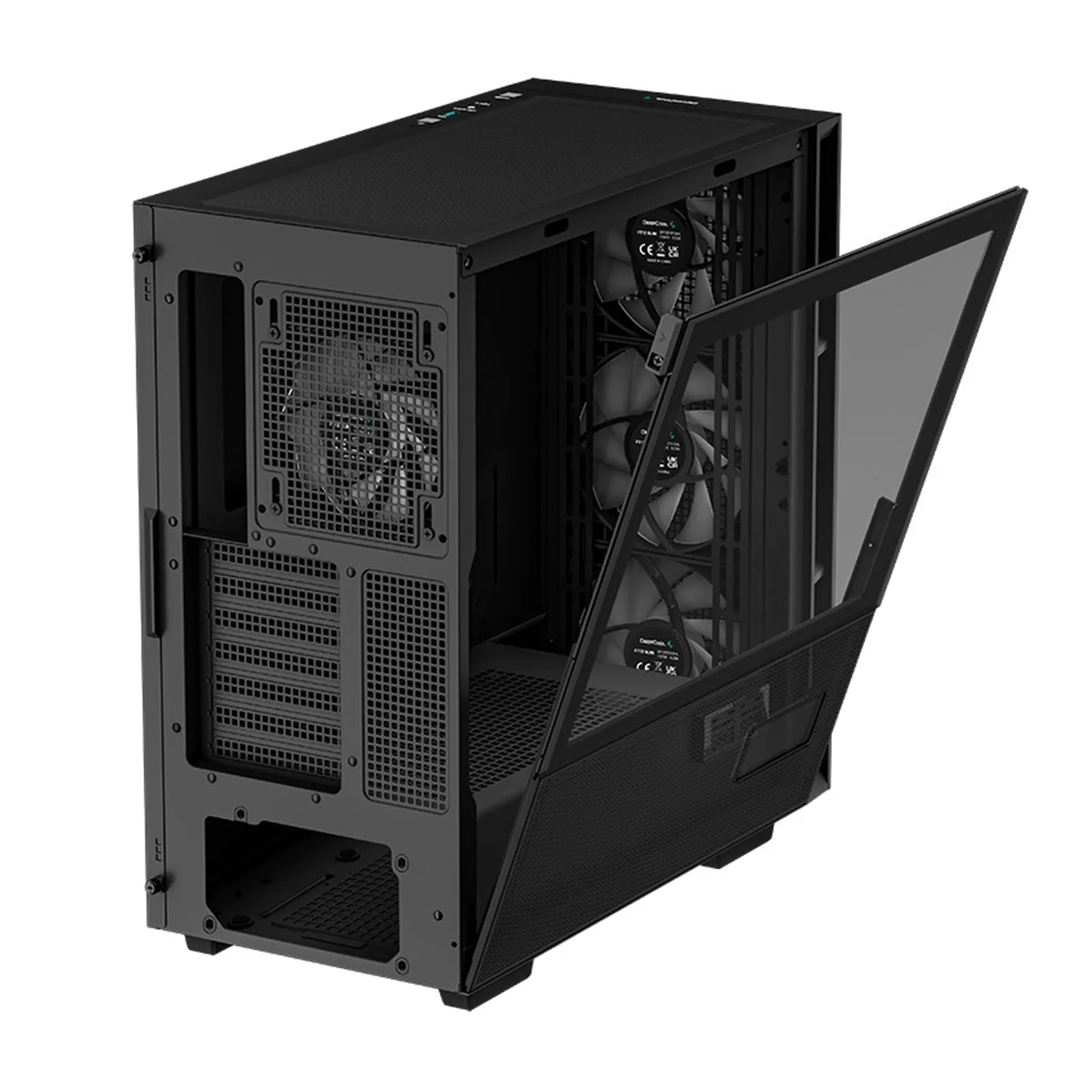 DeepCool CH560 Digital Micro ATX Case with Tempered Glass Side Panel, 1 x USB 3.0, 7 x Expansion Slots with support for a 360mm Radiator and up to 9x 120mm Fans, Black