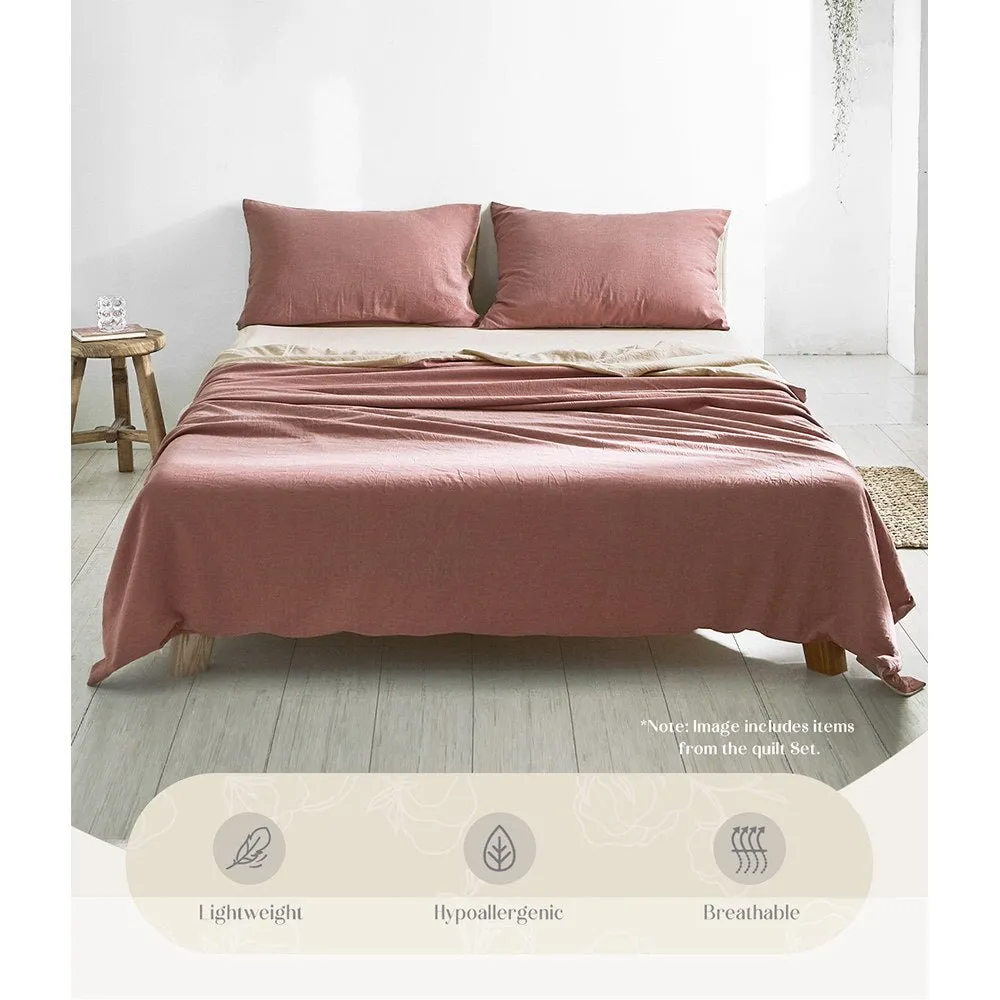 Deluxe Sheet Set Cotton Sheets King Vanilla Rhubarb