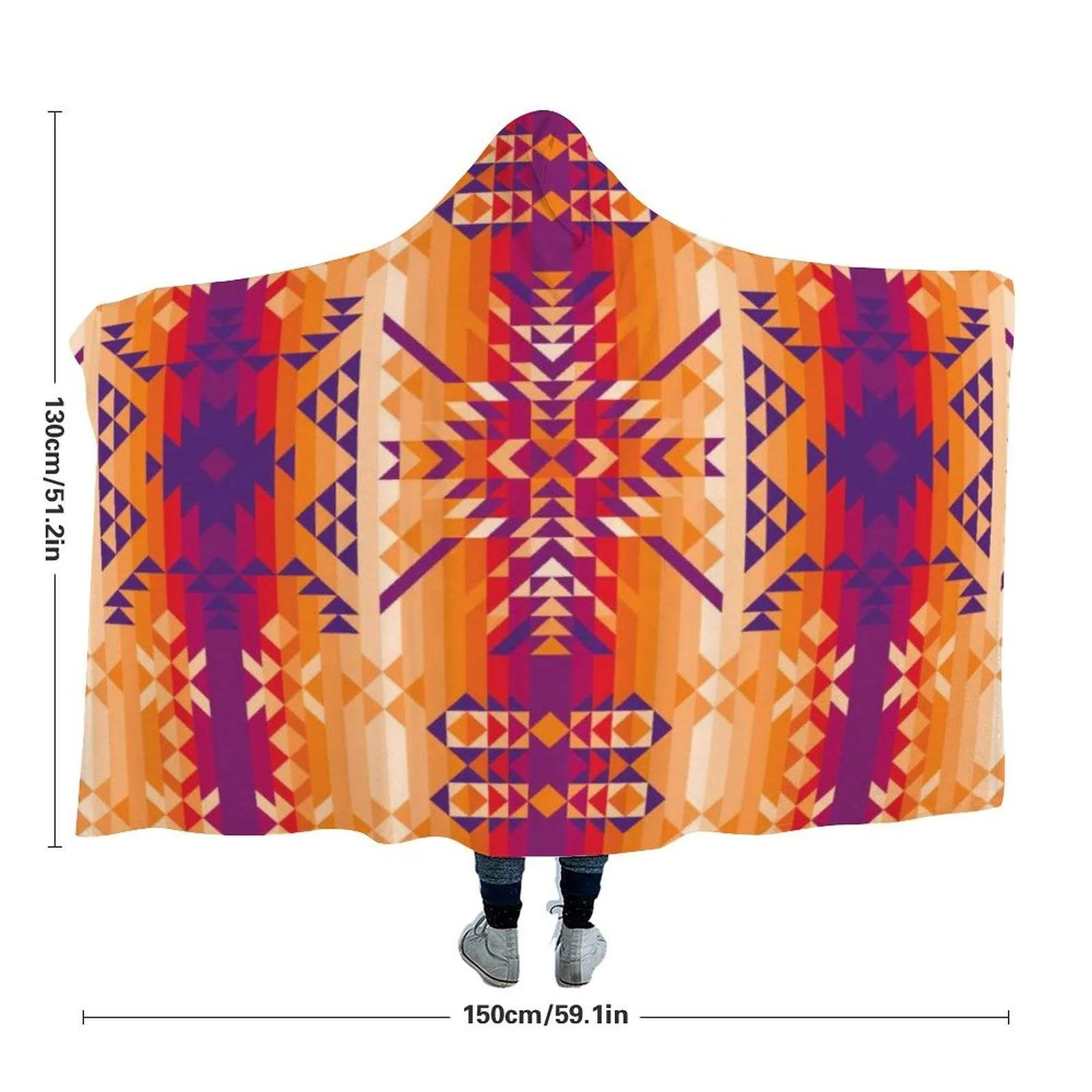 Desert Geo Hooded Blanket