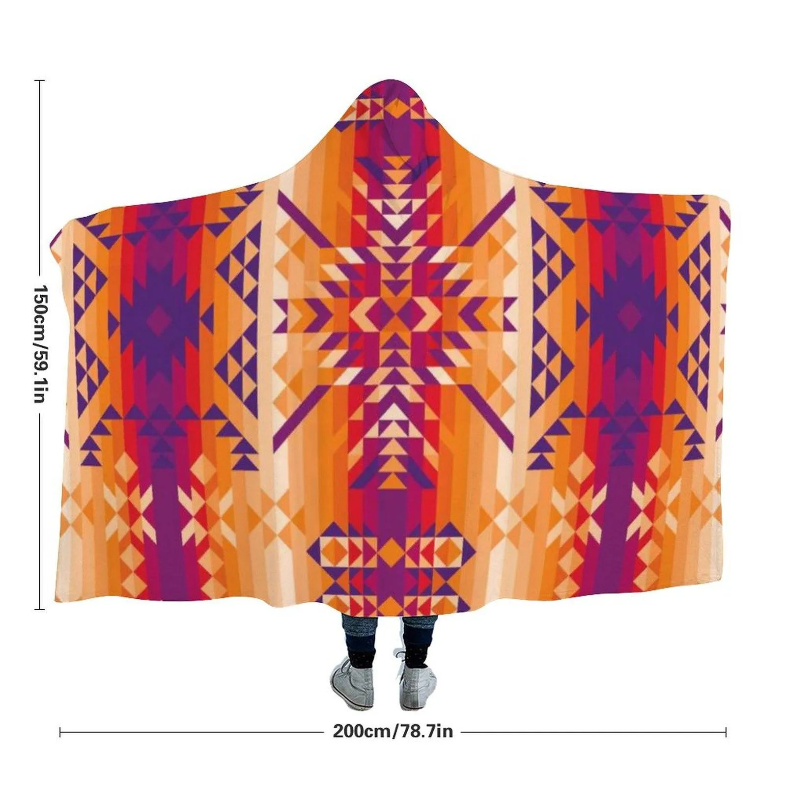 Desert Geo Hooded Blanket