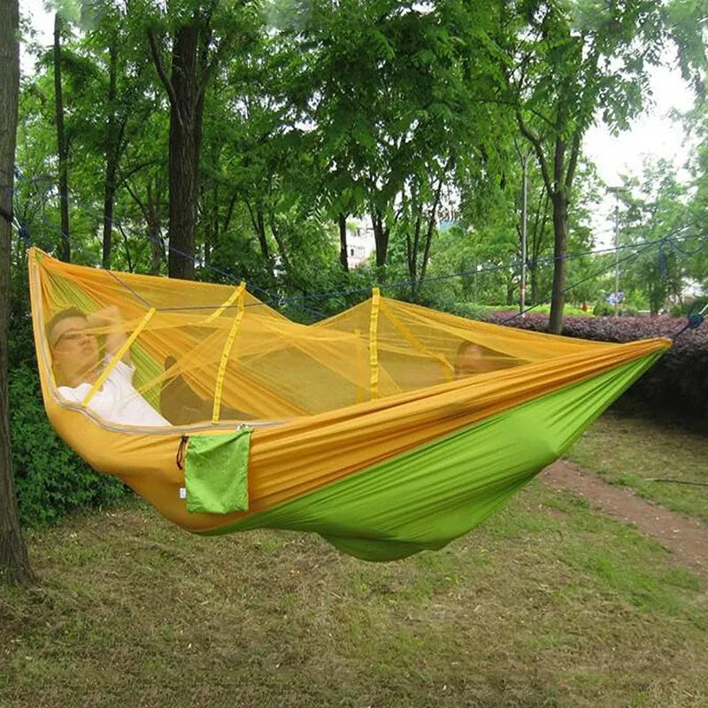 Double Portable Camping Hammock with Mosquito Net