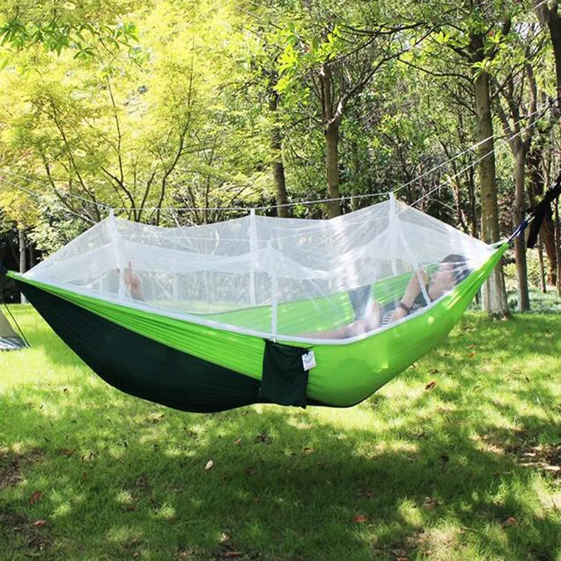 Double Portable Camping Hammock with Mosquito Net