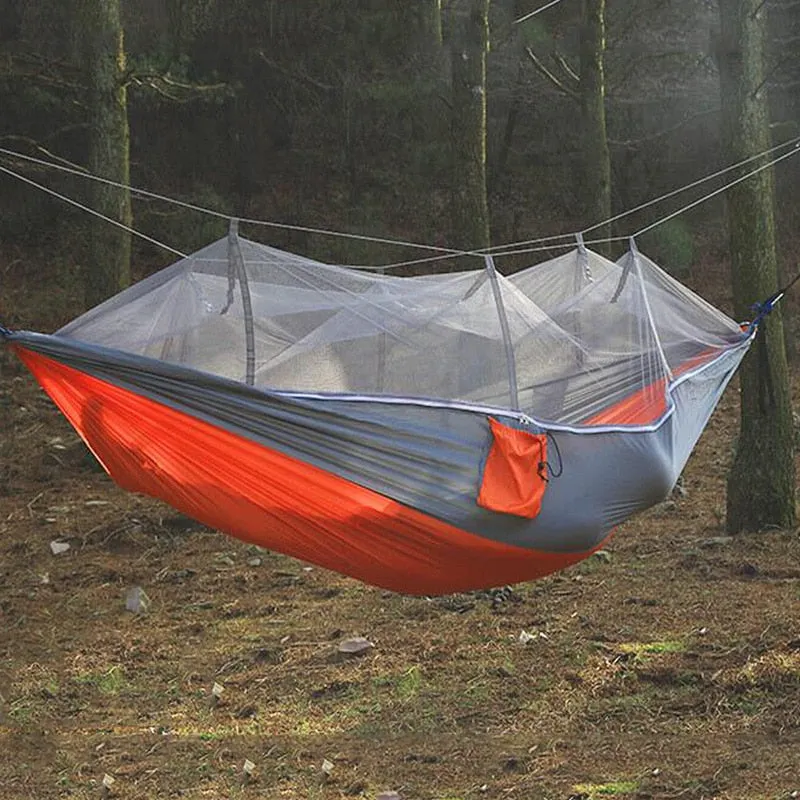 Double Portable Camping Hammock with Mosquito Net