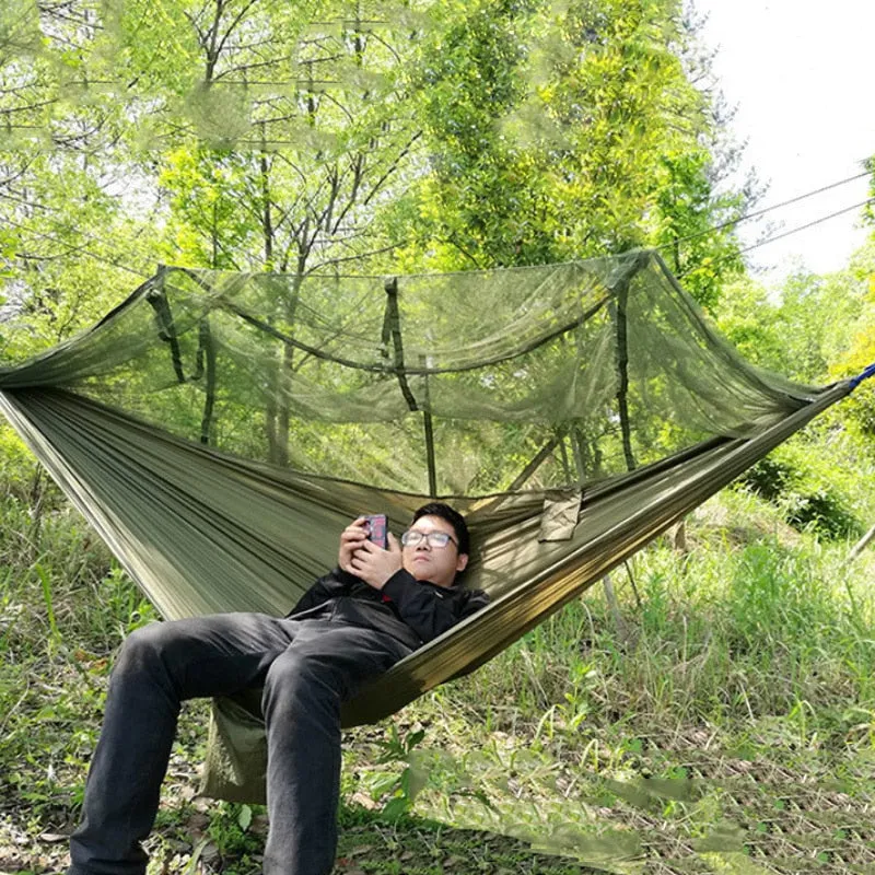 Double Portable Camping Hammock with Mosquito Net