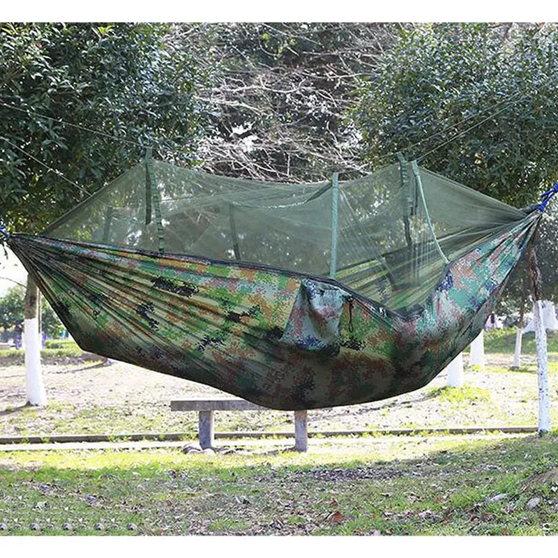 Double Portable Camping Hammock with Mosquito Net