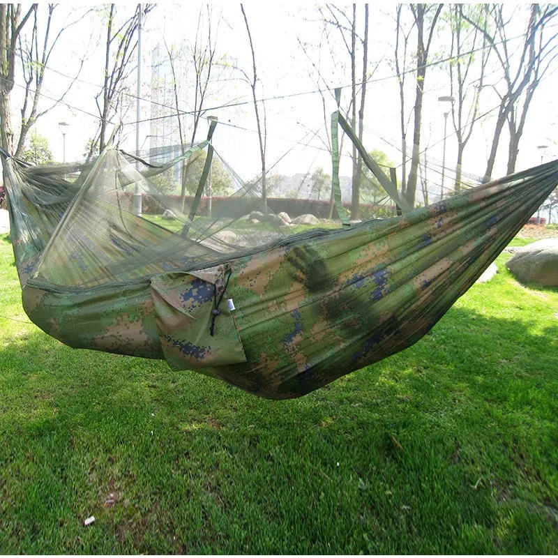 Double Portable Camping Hammock with Mosquito Net