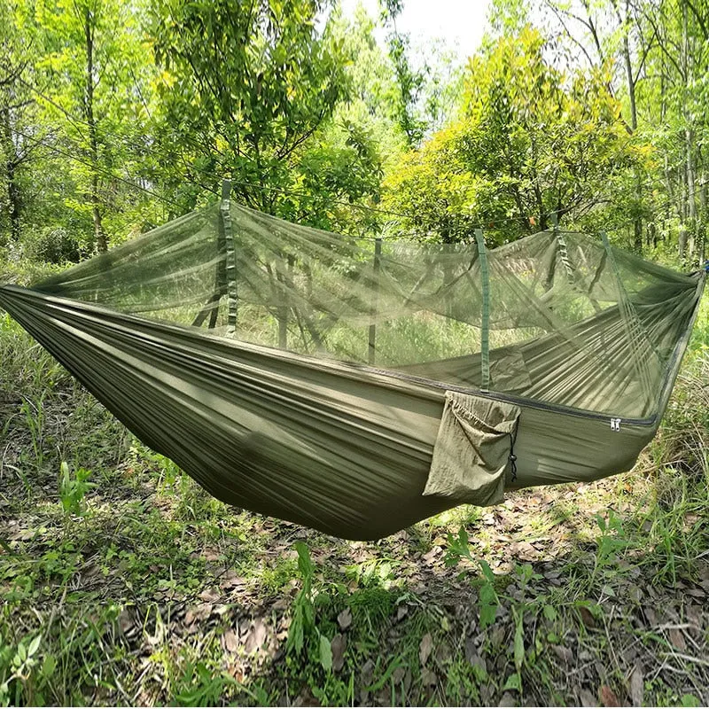 Double Portable Camping Hammock with Mosquito Net