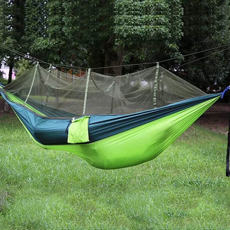 Double Portable Camping Hammock with Mosquito Net