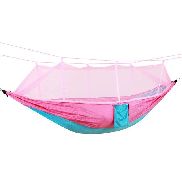 Double Portable Camping Hammock with Mosquito Net