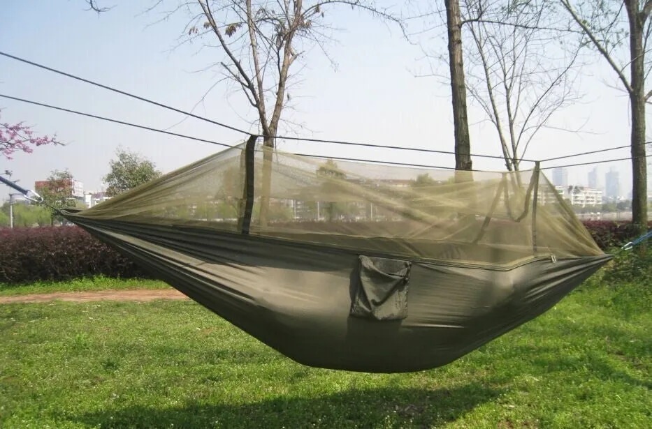 Double Portable Camping Hammock with Mosquito Net