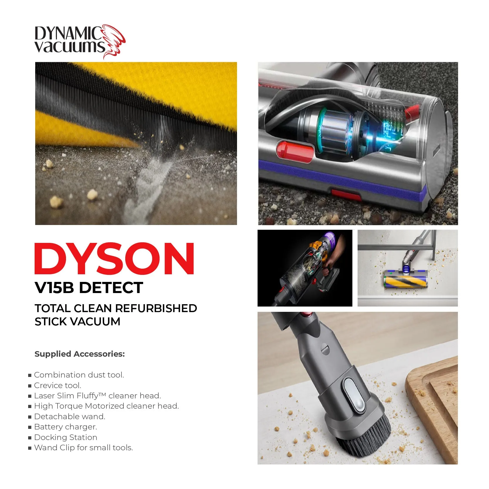 Dyson V15B Detect Total Clean Refurbished Stick Vacuum