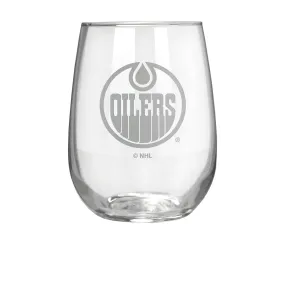 Edmonton Oilers 17 oz. Stemless Wine Glass