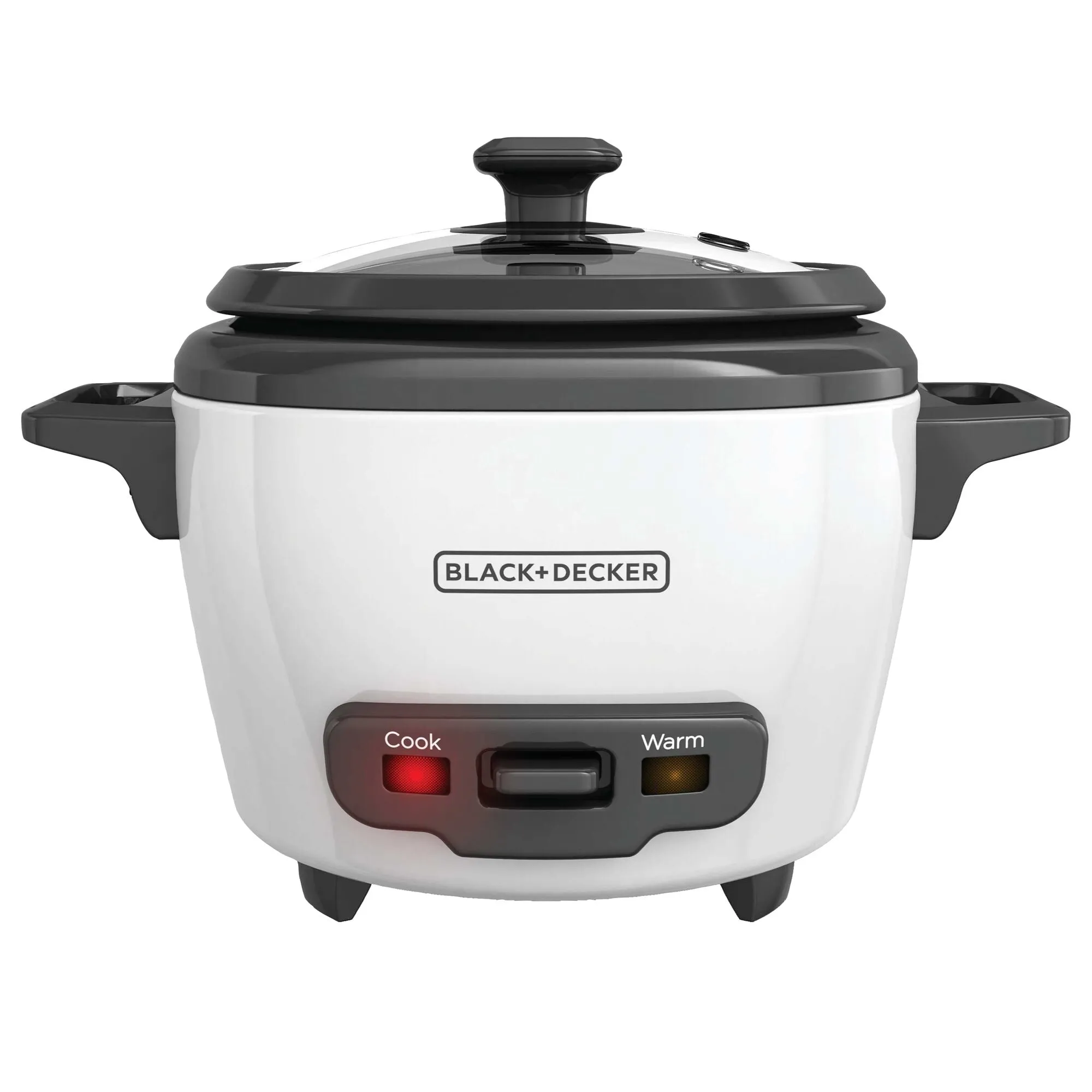 Electric Rice Cooker With Keep-Warm Function, 3-Cup, White