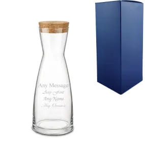 Engraved 285ml Ypsilon Carafe with Cork Lid