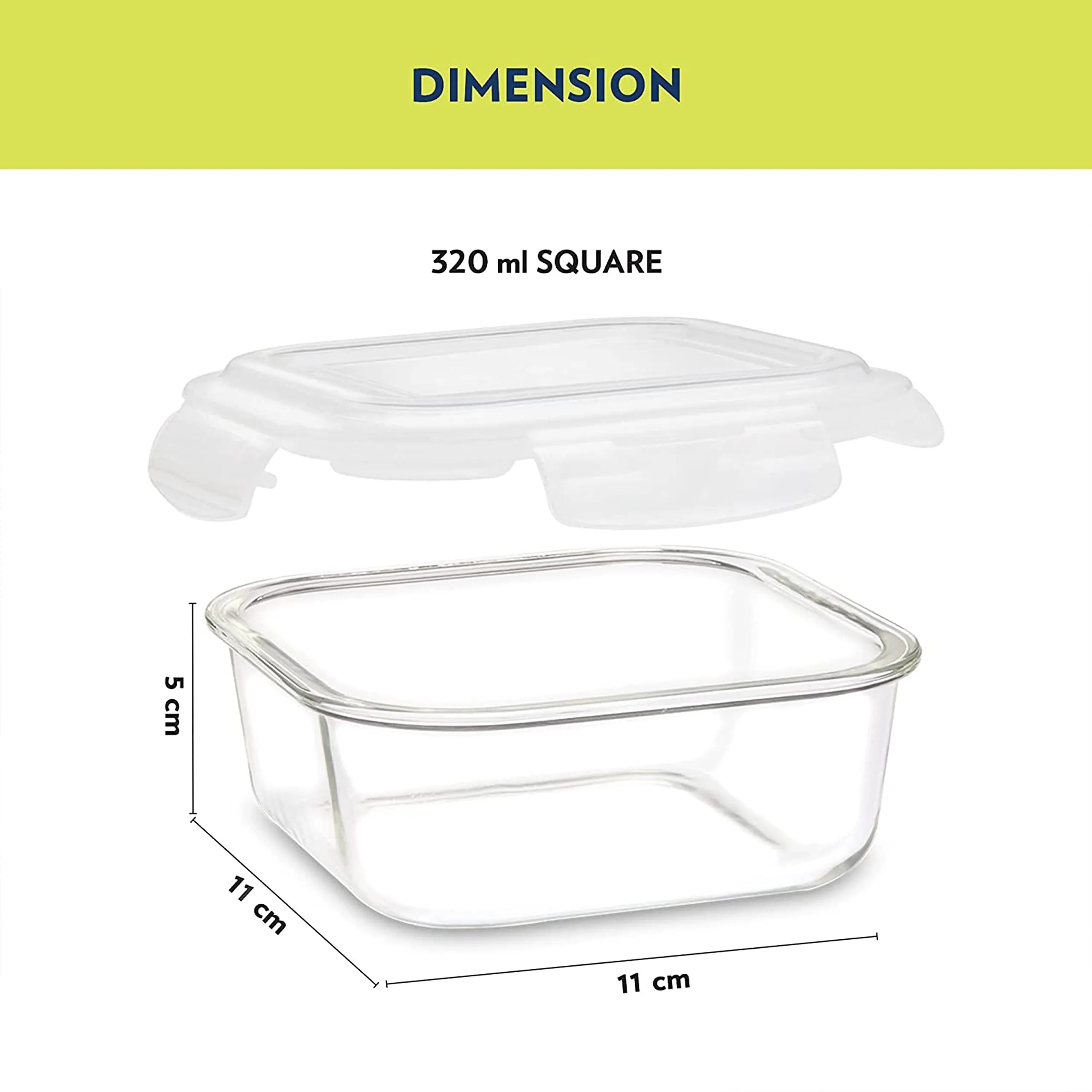 Epic Stuff - Premium Lunch Box - Microwave, Dishwasher & Freezer Safe | Set of 2 containers | 320ml Each - Blue