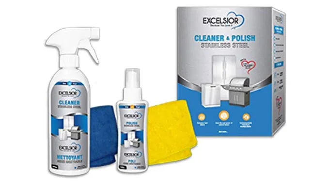 Excelsior HE Stainless Steel Cleaner and Polish Kit, 20.12 Ounce