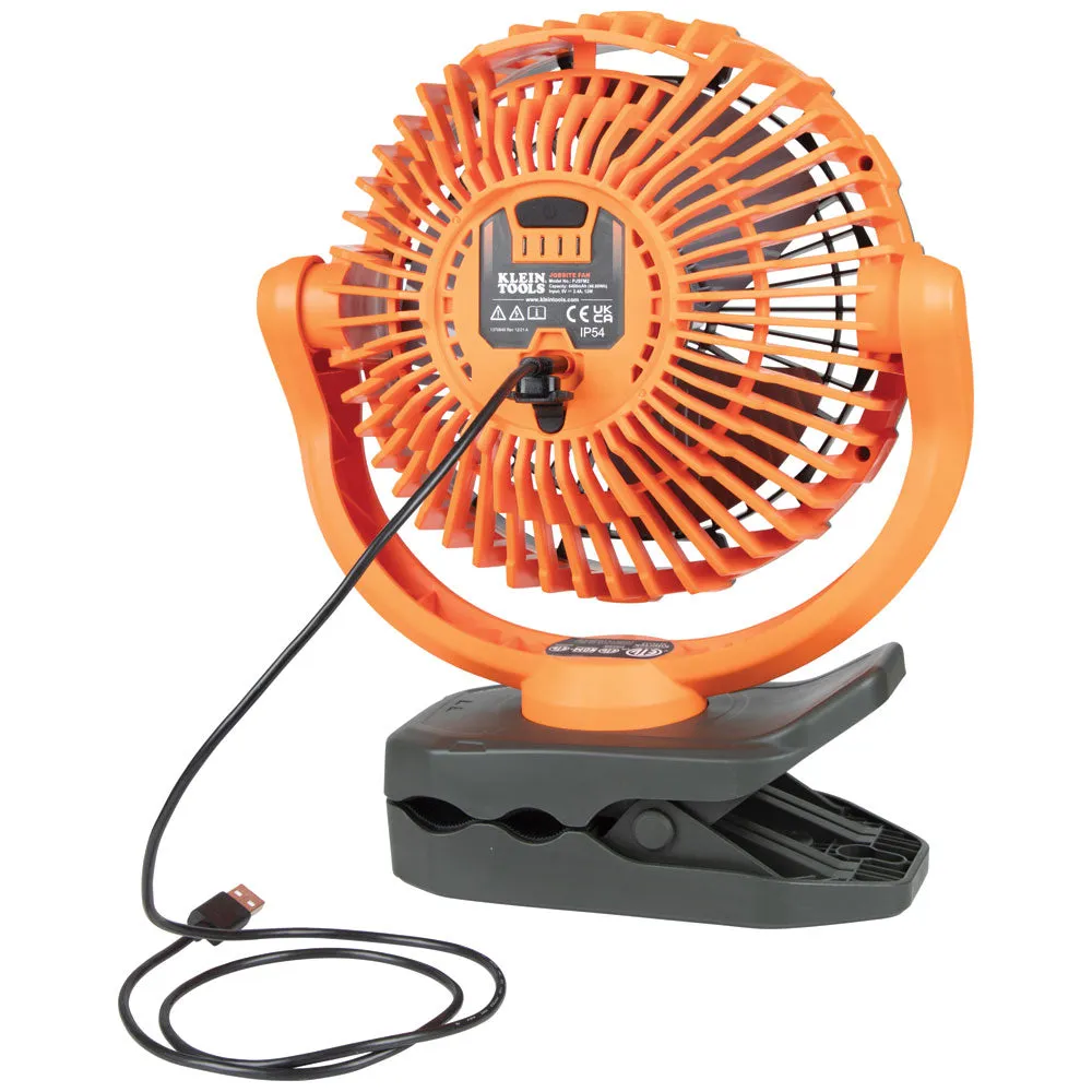 Fan - Klein Tools Rechargeable Clamping Fan, Magnetic Base, PJSFM2