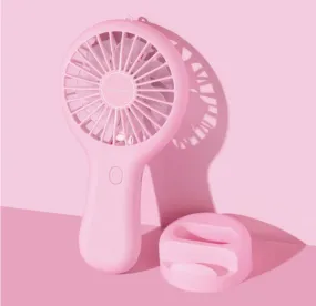 Feeling Fresh Handheld USB Chargeable Mini Fan Pink