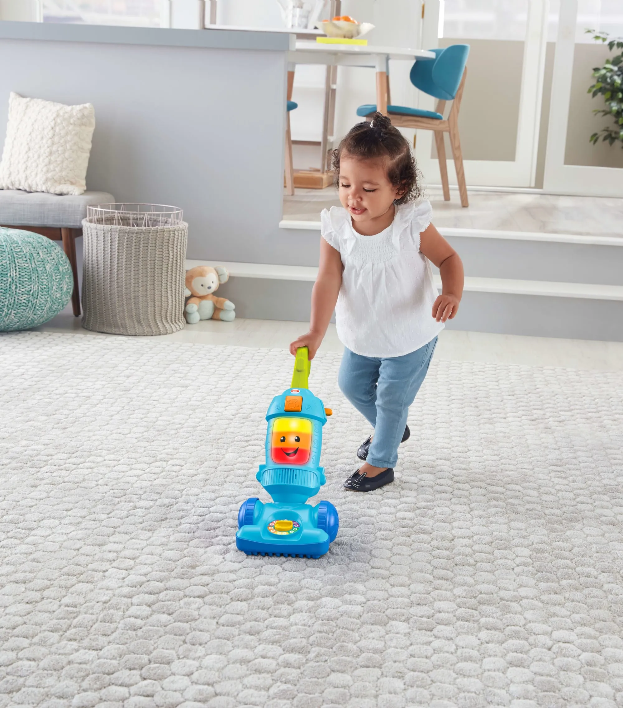 Fisher-Price Laugh & Learn Light-Up Learning Vacuum Electronic Toddler Push Toy