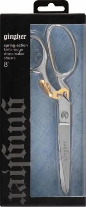 Gingher 8i nch Knife Edge Spring Action Dressmaker Shears