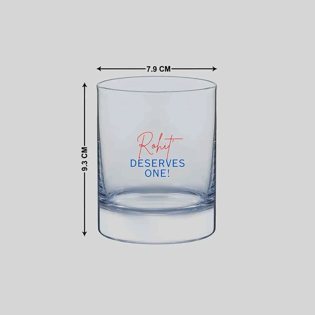 Glass for Whiskey - Customized Alcohol Glass with Name