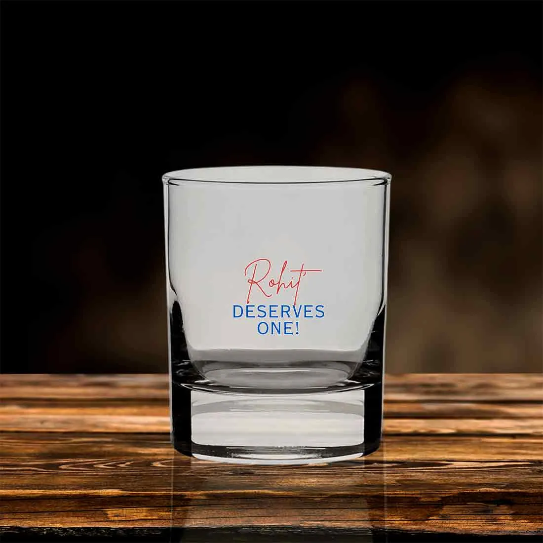 Glass for Whiskey - Customized Alcohol Glass with Name