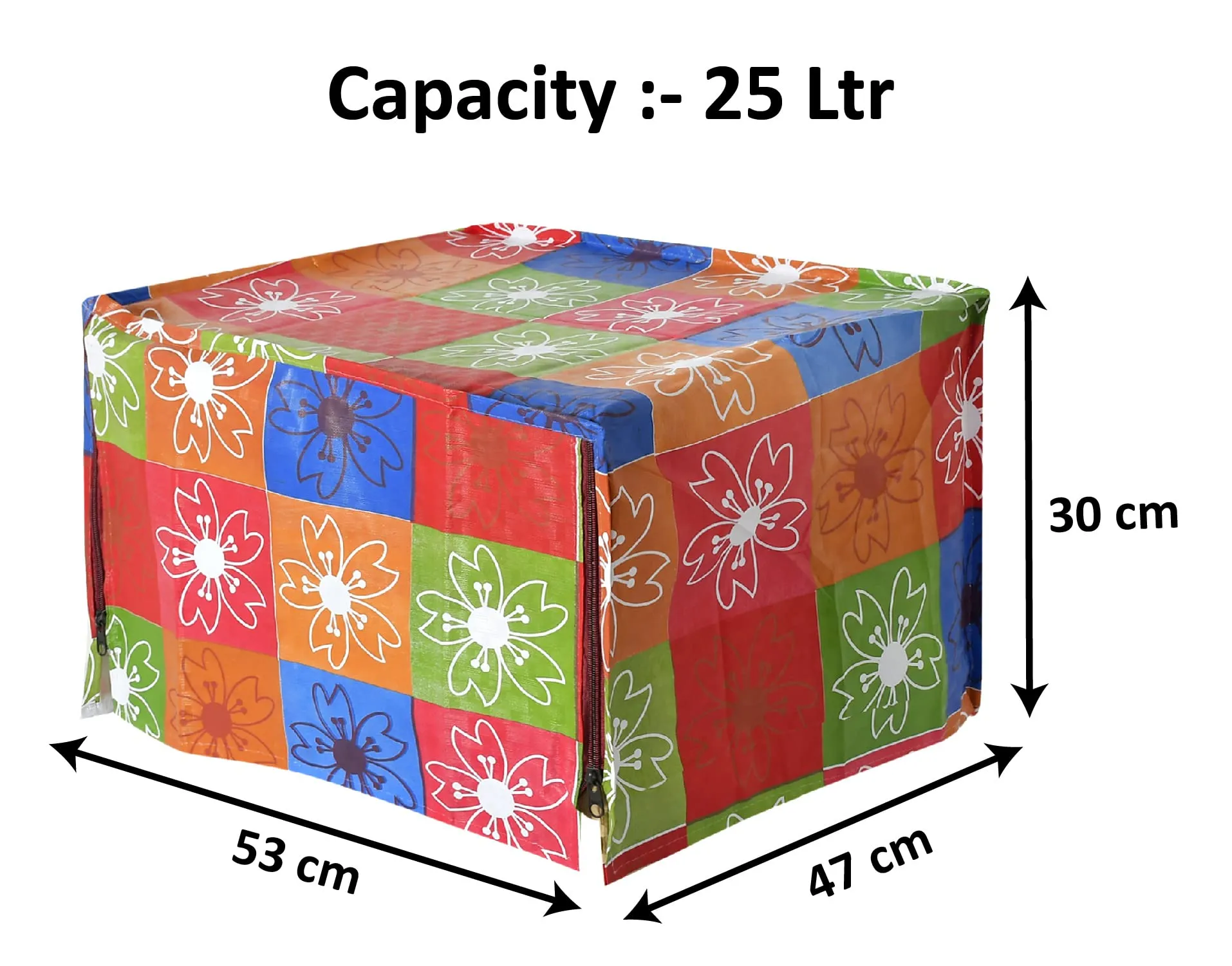 Heart Home PVC Flower Printed Microwave Oven Cover, Dustproof Machine Protector Cover,25 LTR. (Multicolor)-HS43HEARTH25948