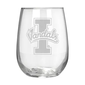 Idaho Vandals 17 oz. Stemless Wine Glass