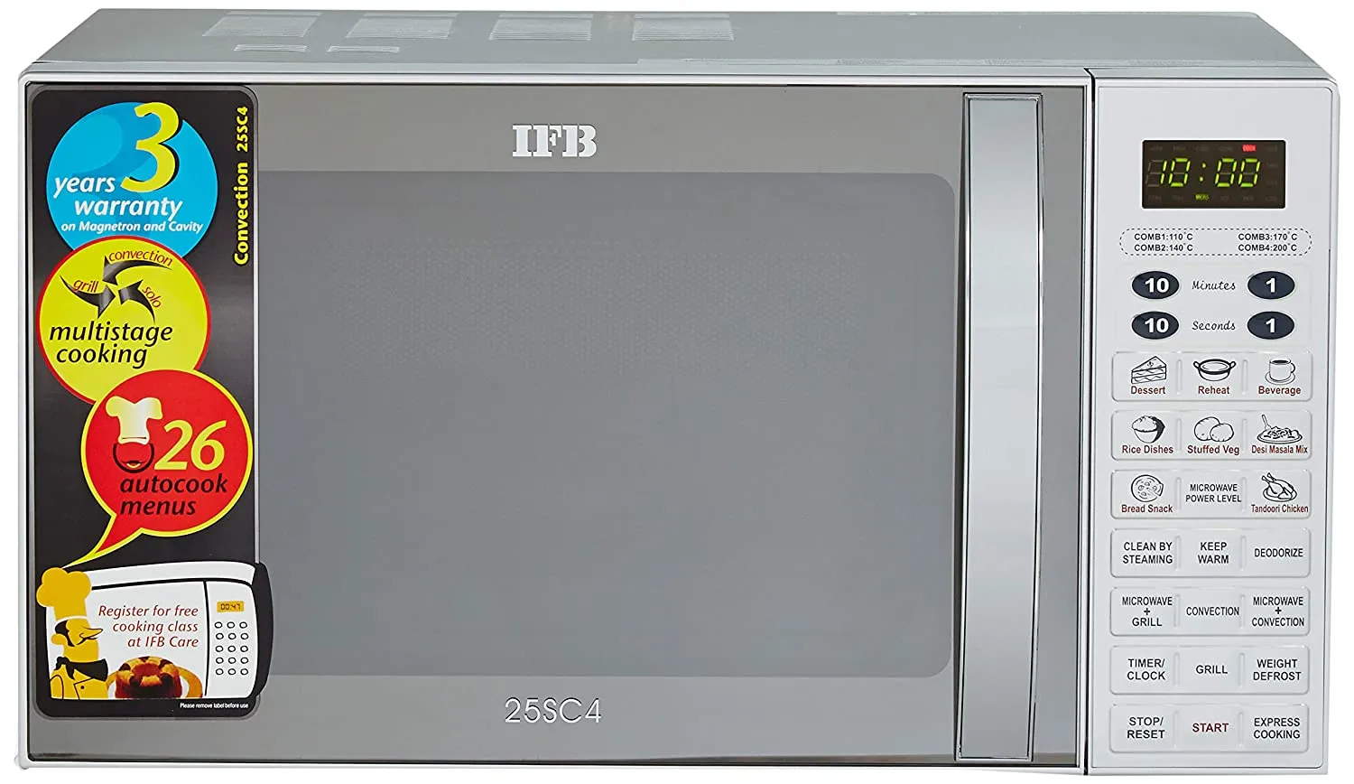 IFB 25SC4   25 L Convection Microwave Oven ( Metallic Silver)