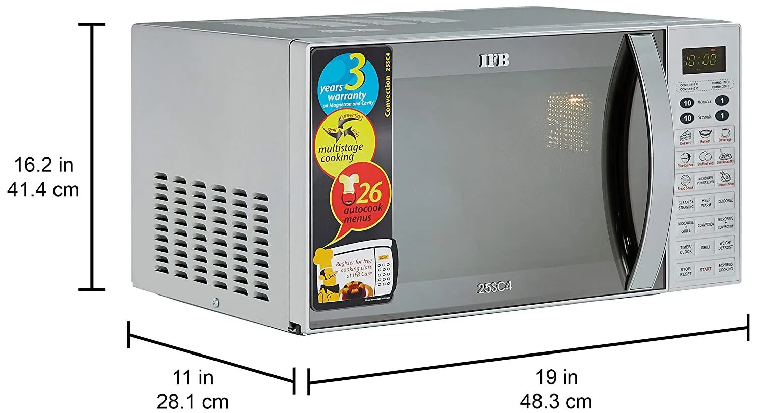 IFB 25SC4   25 L Convection Microwave Oven ( Metallic Silver)