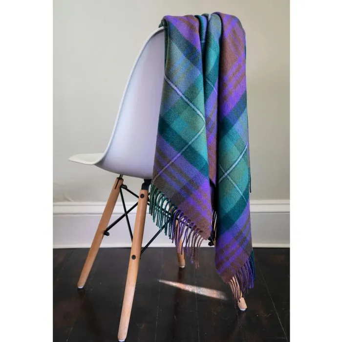 Isle of Skye tartan lambswool tartan blanket