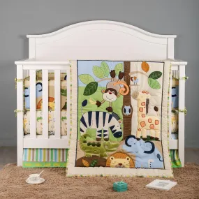 Jungle Animals Theme Cot Cot Bedding Set