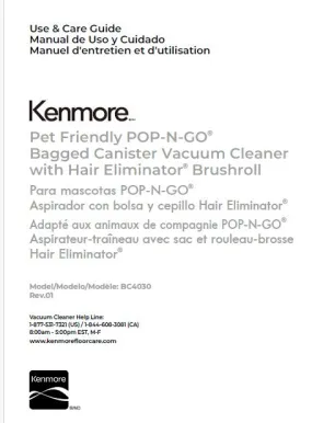 Kenmore Air Purifier User Manual Model-BC4030