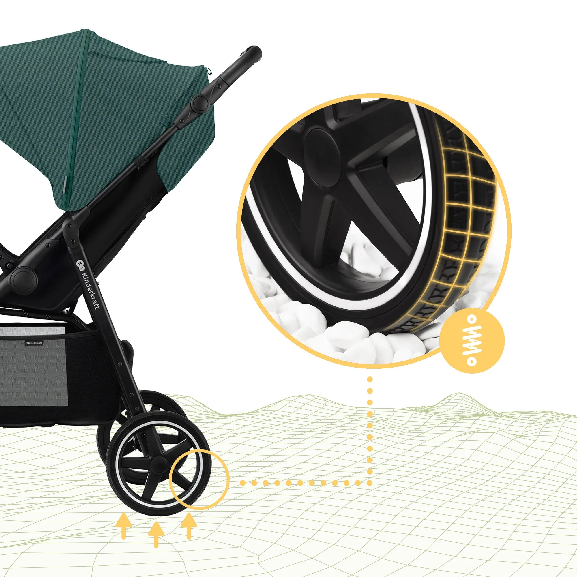 Kinderkraft Stroller Route - Grey