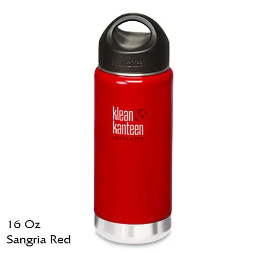 Klean Kanteen Insulated Stainless-Steel Wide-Mouth Bottle with Loop-Top Cap - 16 fl. oz.