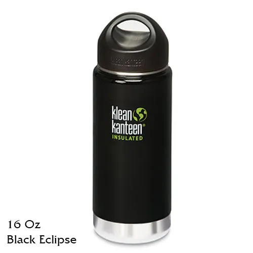 Klean Kanteen Insulated Stainless-Steel Wide-Mouth Bottle with Loop-Top Cap - 16 fl. oz.