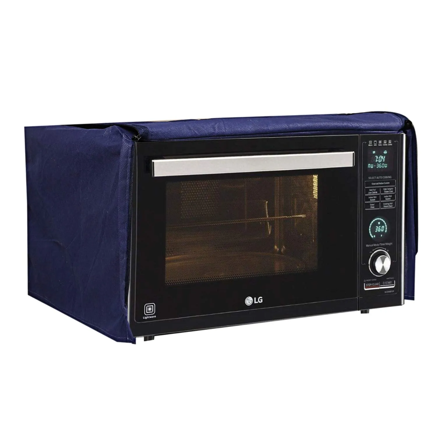 Kuber Industries PVC 1 Piece Microwave Oven Cover 30 Ltr (Blue) -CTKTC5761