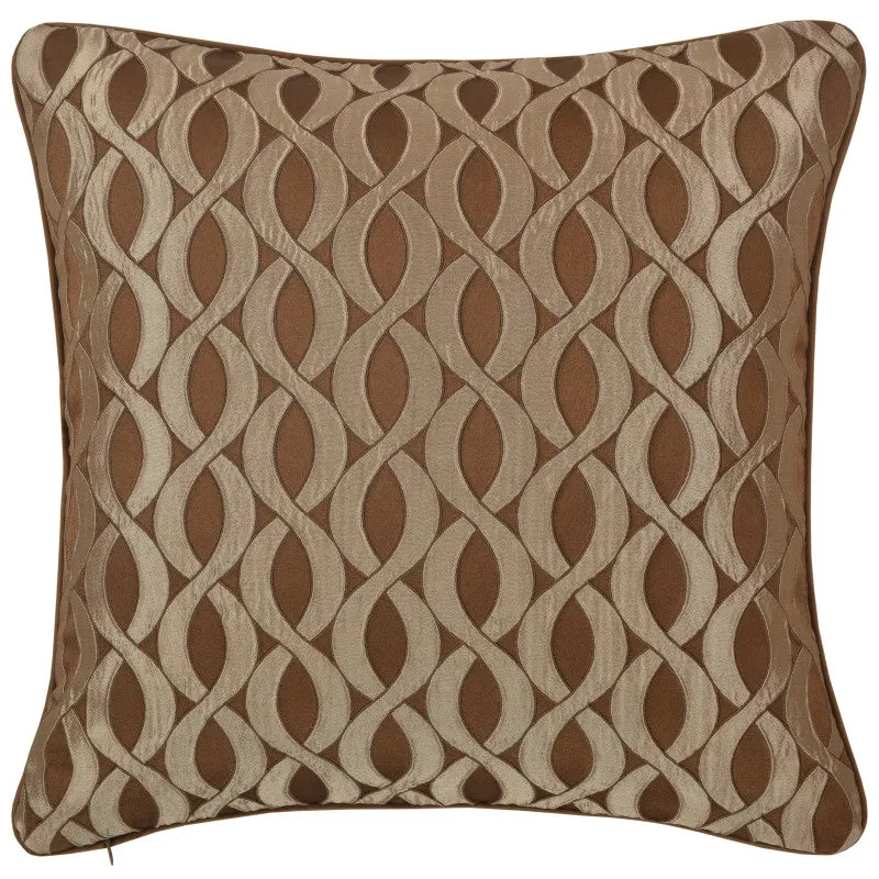 La Boheme Copper 20" Square Decorative Throw Pillow