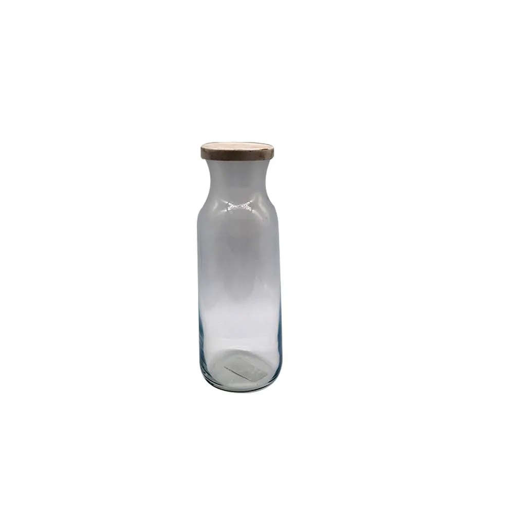 LAV Glass Carafe 1.2L Water Jug Bottle with White Rubber Lid SGN1849