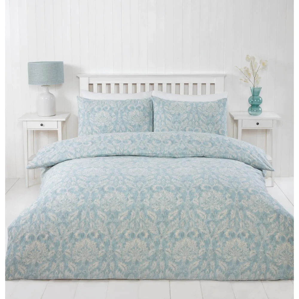 Lewis's Florence Duvet Set - Duck Egg Blue