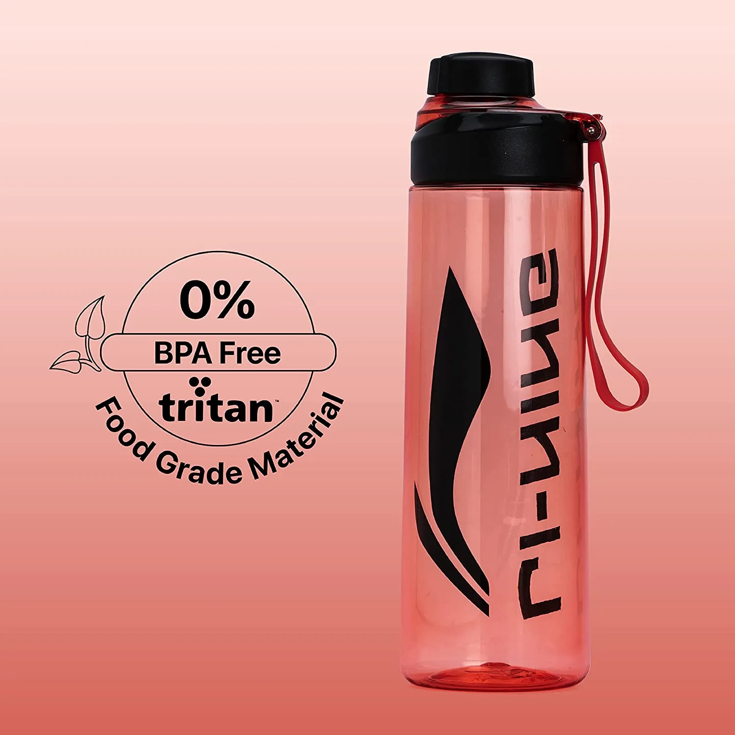 Li-Ning AQTR Tritan Water Bottle - 850ml , Red